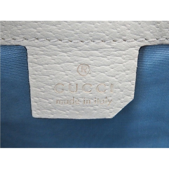 Gucci Ivory Crossbody Bag with Gold and Navy Accents - Picture 13 of 15